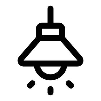 Simple Ceiling Lamp icon. The icon can be used for websites, print templates, presentation templates, illustrations, etc vector
