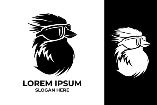 Little Bird wears black and white logo sunglasses vector