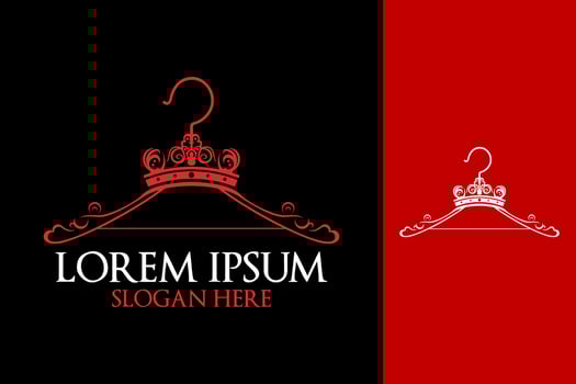 Queen Crown Logo Design Hanger vector