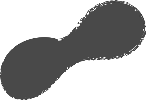 Brush stain, abstract paint shape with grunge texture. Round black ink splash. Irregular organic blob. Oval liquid rough element. Doodle blot block png