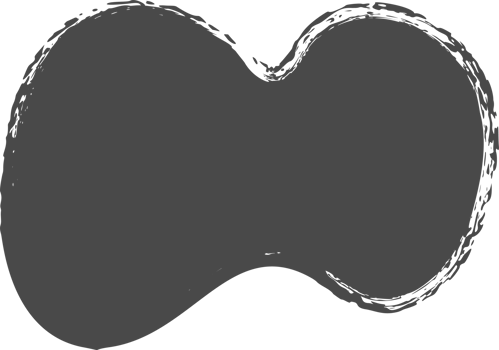 Brush stain, abstract paint shape with grunge texture. Round black ink splash. Irregular organic blob. Oval liquid rough element. Doodle blot block png