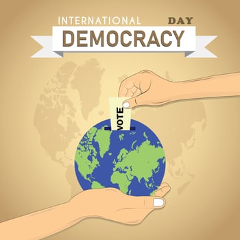 International day of democracy vector