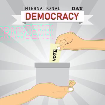 International democracy day poster vector