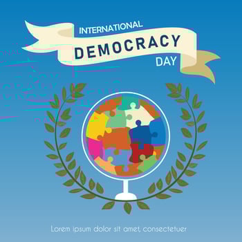 International Day of Democracy Design Template vector