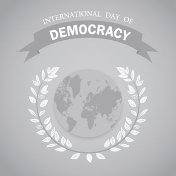 International Day of Democracy banner design template vector