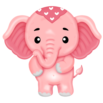 Cute cartoon elephant png