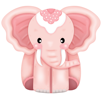 cartoon pink elephant png