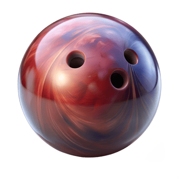 High-gloss multicolor bowling ball, cut out transparent png