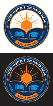 School logo design template and customizable education logo ideas vector