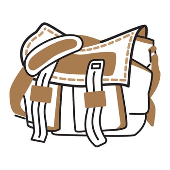 simple illustration of a shoulder bag vector