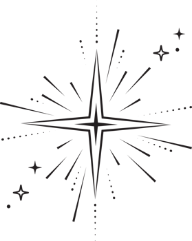 Line icons of stars. Sparks and shiny abstract glitter symbol with light effect. Minimal Y2K magic twinkles png