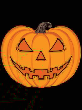 Happy Halloween pumpkin, Jack-o-lantern vector