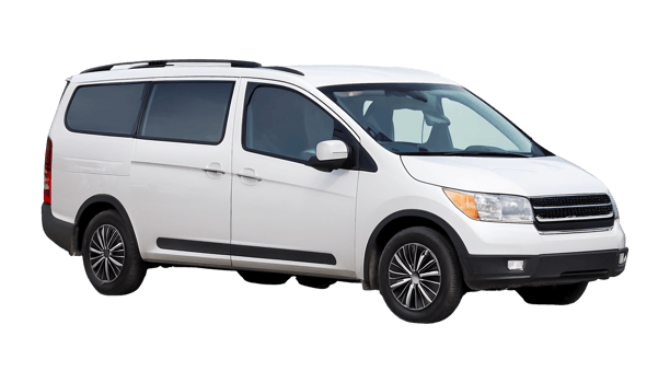 White Van isolated on transparent background png