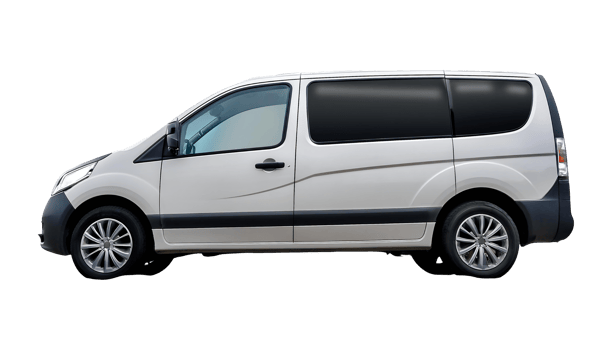 White Van on Road isolated on transparent background png