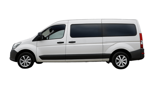 White Van isolated on transparent background png
