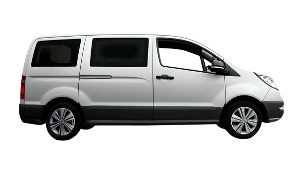 White Van isolated on transparent background png