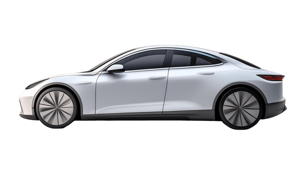 Electric Vehicle Concept isolated on transparent background png