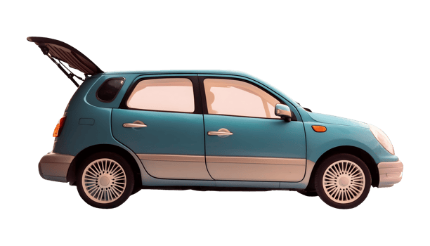 The Blue Car isolated on transparent background png
