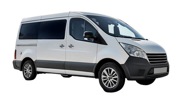 Commercial Van with Side Sliding Door isolated on transparent background png