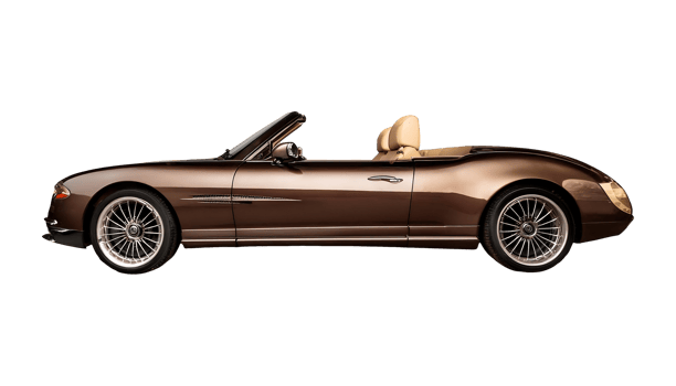 Brown Convertible Car isolated on transparent background png