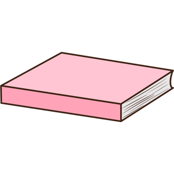 Pink retro groovy book clipart illustration png
