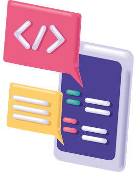 smartphone with programming code png