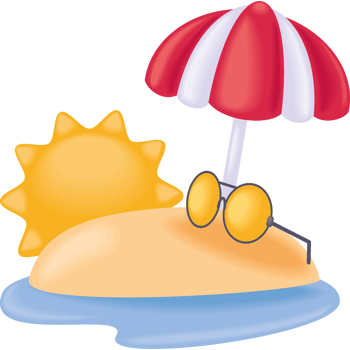 sunglasses and umbrella on a beach png