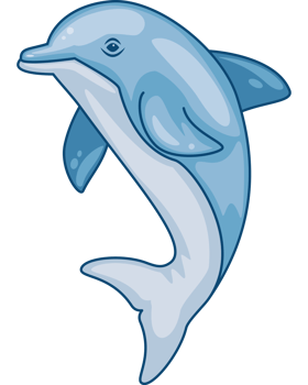 friendly and intelligent dolphin png