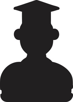 Silhouette Student icon design vector