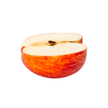 Red Apple slice, cutout, full depth of field png