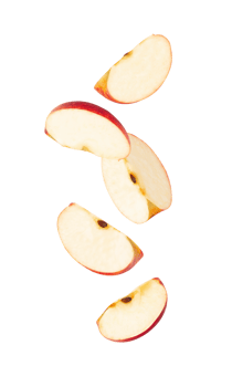 Falling Red Apple, cutout, full depth of field png