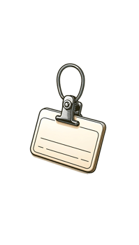 Id card isolated on transparent background png