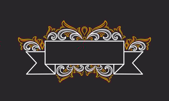 Floral ornament frame design vector