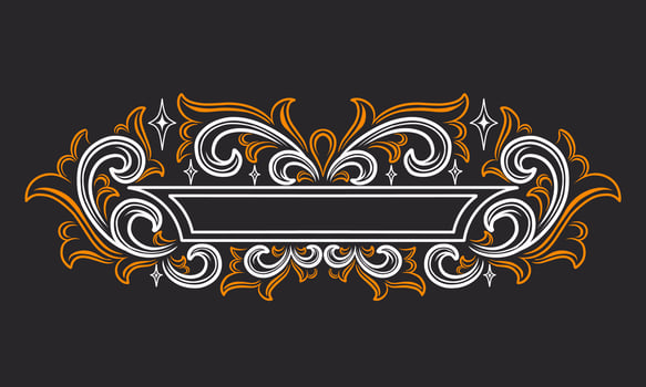 Floral frame ornament vintage Design vector