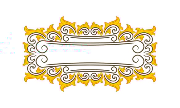Vintage frame with Victorian style ornaments vector