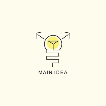 Main idea start up icons collection vector