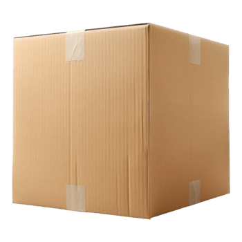 Empty cardboard box isolated on transparent background png