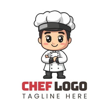 chef logo mascot illustrations vector