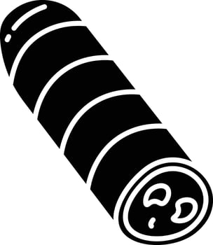 Ham meat solid glyph illustration vector
