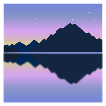 Flat Illustration of a scenic landscape png