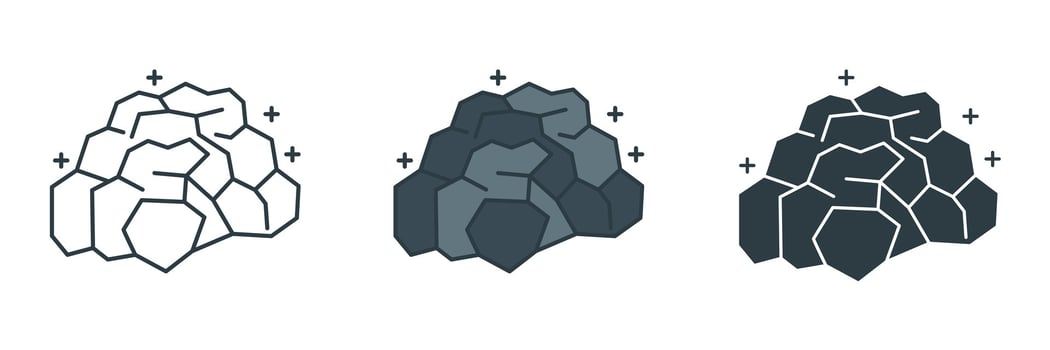 Coal icon symbol illustration isolated on white background vector