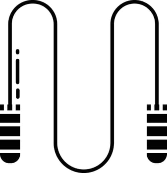 Skip Rope solid glyph illustration vector