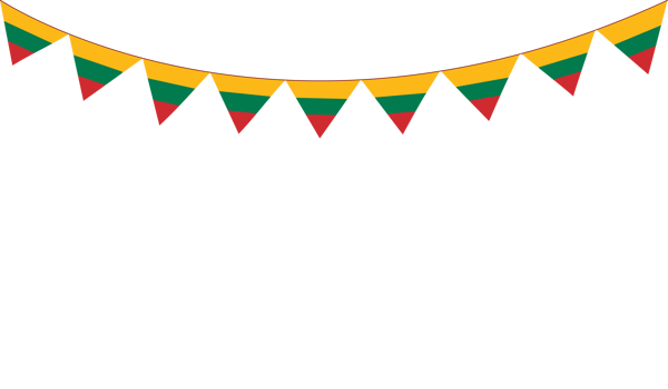Round Lithuania flag decoration.Lithuanian flag bunting png