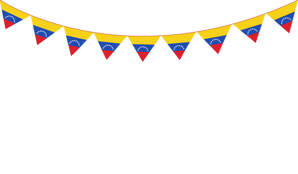 Round Venezuela flag decoration.Venezuelan flag bunting png