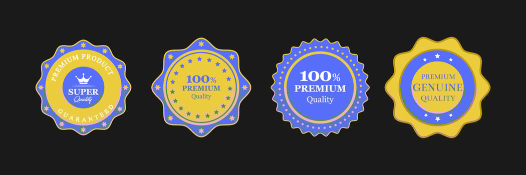 Colorful Premium Quality Sale Badges vector