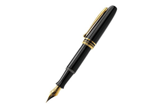 Fountain writing pen isolated on transparent background. png