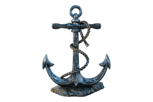 Ship anchor isolated on transparent background. png