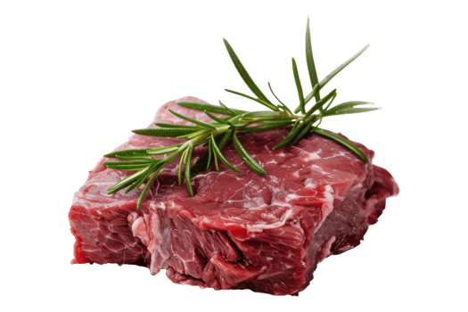 Beef meat steak with rosemary isolated on transparent background. png
