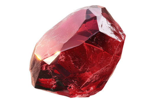 Ruby isolated on transparent background. png