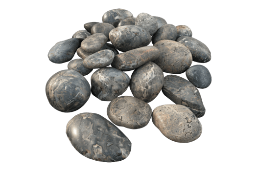 Rock pebbles on transparent background png